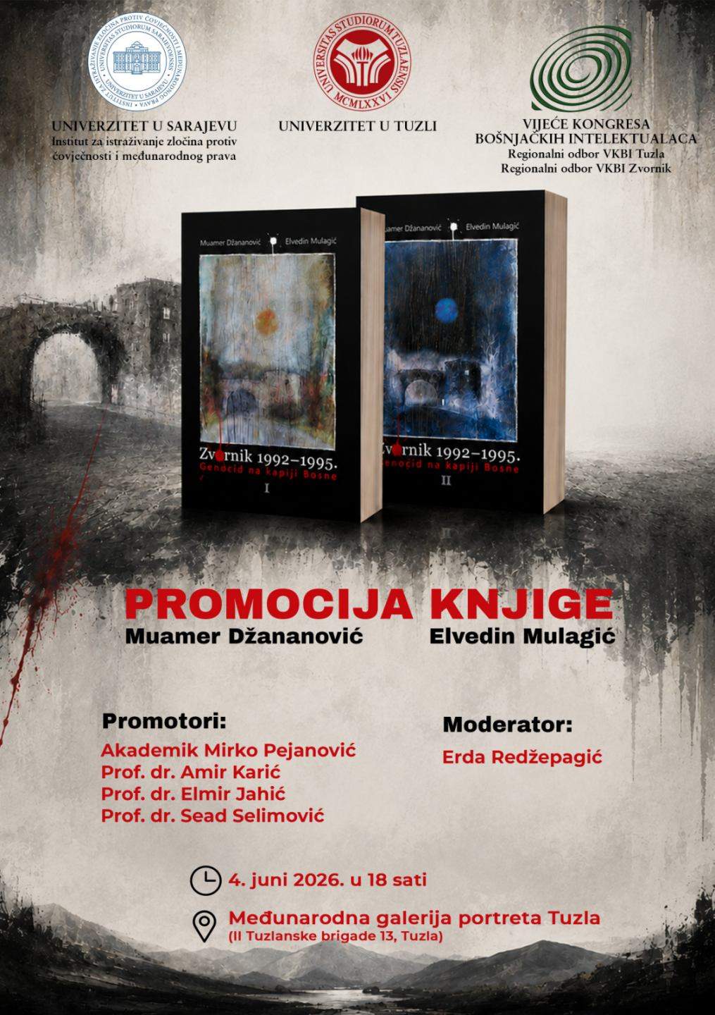 Zvornik promocija Tuzla.jpg - U Tuzli 4. juna promocija knjige &ldquo;Zvornik 1992&ndash;1995: Genocid na kapiji Bosne&rdquo;